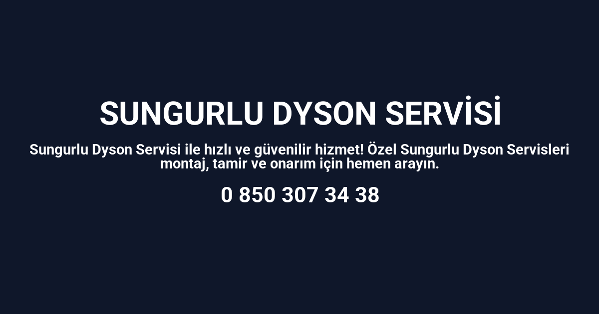 Sungurlu Dyson Servisi